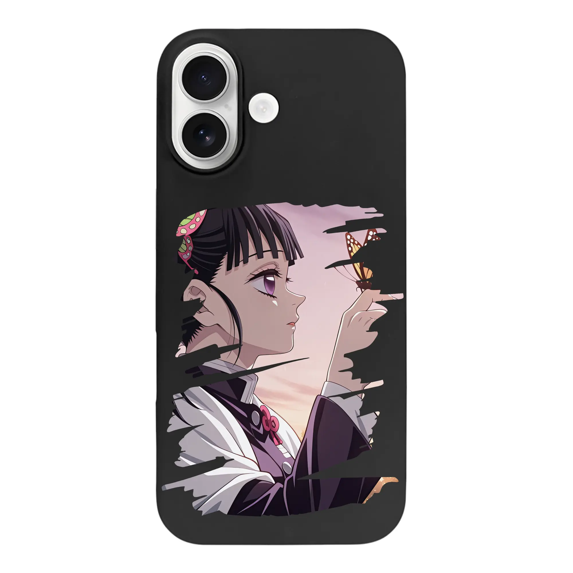 鬼滅の刃 グッズ,栗花落 カナヲ - iPhone 17 シリーズ シリコンケース 薄型 耐衝撃 指紋防止 ソフトタッチカバー 精密フィット 傷防止 保護ケース iPhone 17/17 Air/17 Pro/17 Pro Max 対応